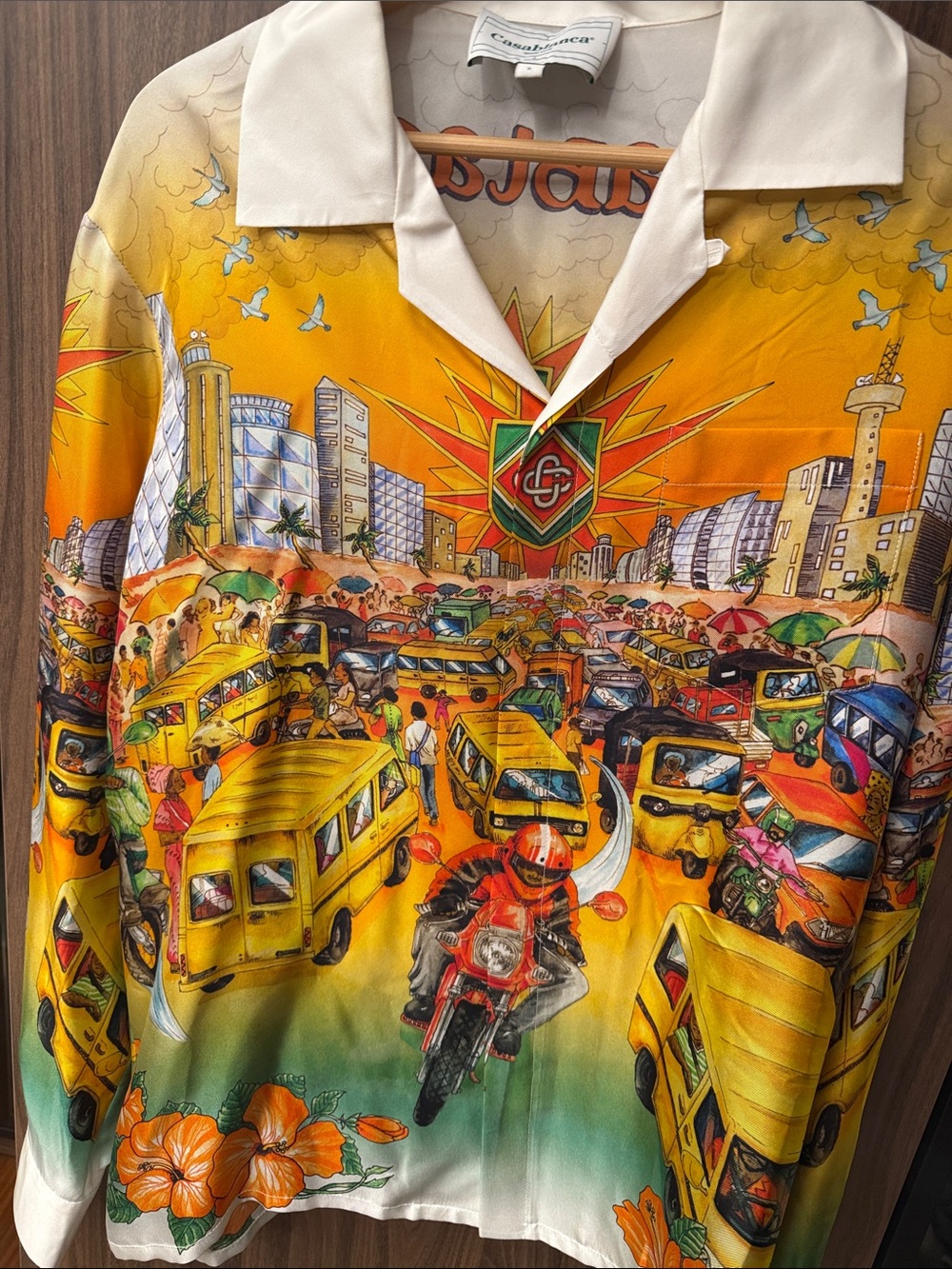 Casablanca Graphic Silk-Blend Shirt - Picture 3 of 10